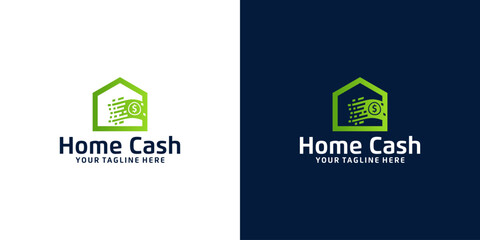 house money logo design, home payment, home sale or home investment