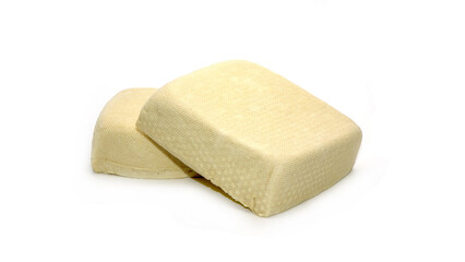 Tofu isolated on white background. Traditional Chinese tofu. Block tofu, Hard tofu