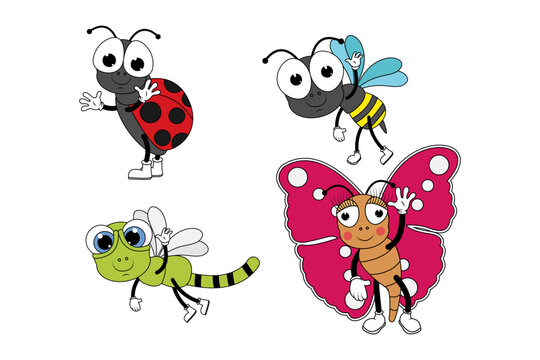 cute insect animal cartoon
