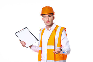 Engineer with documents working form of professionals