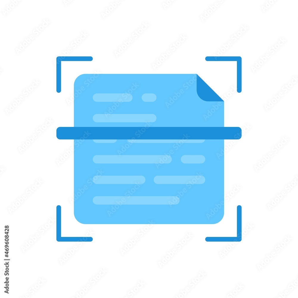 Poster scan, capture document file concept illustration flat design vector eps10. modern graphic element fo