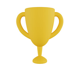 Trophy icon for champion 3d rendering design