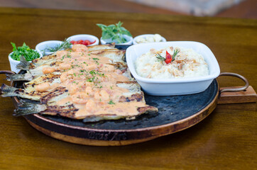 delicious seafood with spices