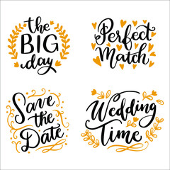 wedding lettering text symbol design