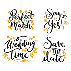 wedding lettering text symbol design