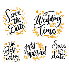 wedding lettering text symbol design