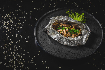 Perfect Sushi Japanese Asian Seafood Food Dish Menu Gourmet Restaurant Chef on Dark Background
