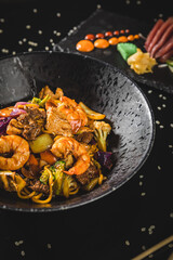 Perfect Sushi Japanese Asian Seafood Food Dish Menu Gourmet Restaurant Chef on Dark Background