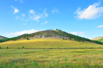 Hills in the steppes of Khakassia