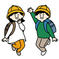 一年生　こども　ジャンプ　カラー