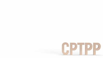 The  cptpp text on white back ground for business concept 3d rendering