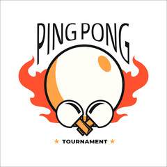 Table tennis logo ball competition