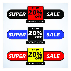 Super Sale, Promotion on Colored Background