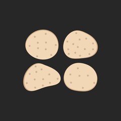 Potato symbol vector illustration. Vitamin food. Potato sign graphic design. 
