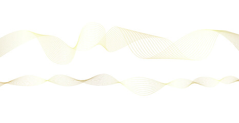Abstract background with gold line wave. Luxury style. Tech pattern. Curved wavy line, smooth stripe. Vector illustration.