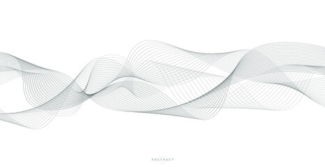 Abstract wavy stripes on a white background isolated. Wave line art, Curved smooth design. Vector illustration EPS 10.