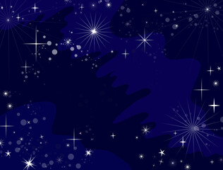 background with stars, space and galaxy background, star cluster, night sky, blue space with stars