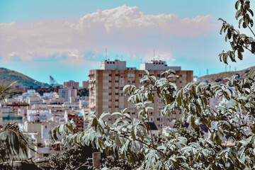 Rio de Janeiro, Brazil - CIRCA 2021: Photograph of a daytime outdoor urban landscape with buildings...