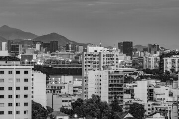 Rio de Janeiro, Brazil - CIRCA 2021: Photograph of a daytime outdoor urban landscape with buildings in a city in Brazil