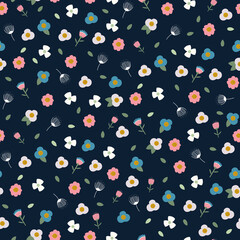 Vector flower pattern for fabric textile print.