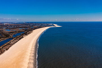aerial view of ocean at cape may