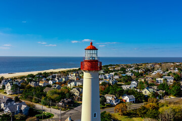 aerial view of ocean at cape may
