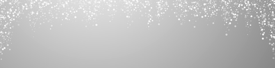 Random white dots Christmas background. Subtle fly