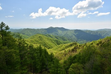 Climbing view from Nikko to Mount Hnagetsu, Tochigi, Japan 