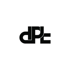 dpt initial letter monogram logo design