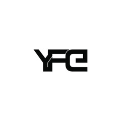 yfe initial letter monogram logo design