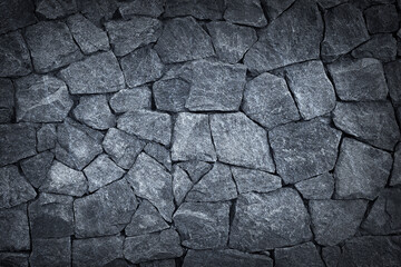 black stone wall texture background