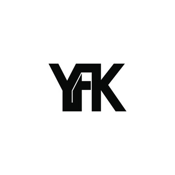 yfk initial letter monogram logo design