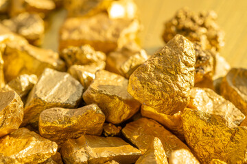lump of gold ore from gold mine texture background