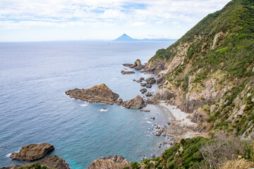 佐多岬から見た開聞岳