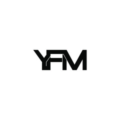 yfm initial letter monogram logo design