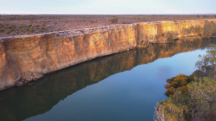 aerial view of the big bend section of the murray river
