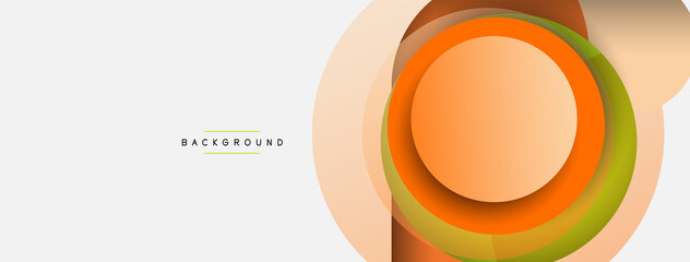 Circle and round shapes abstract background. Vector illustration for wallpaper banner background or landing page