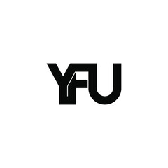 yfu initial letter monogram logo design