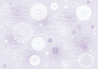 シームレス 和柄 背景 フレーム パターン