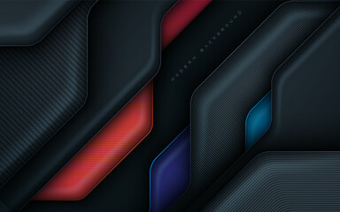 Modern dimension background blue and red color diagonal layers