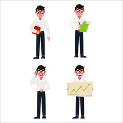 businessman character avatar cartoon male