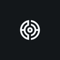 Initial BH letter monogram design logo template.