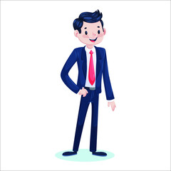 businessman character avatar cartoon male