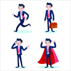businessman character avatar cartoon male