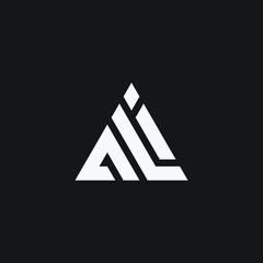 Vector initial letter ALI monogram logo template. - obrazy, fototapety, plakaty