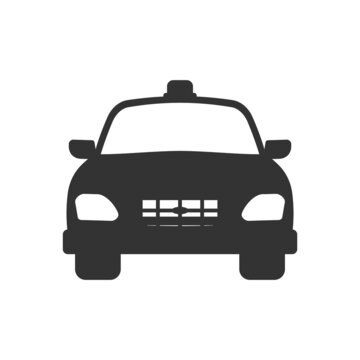 police car icon design template vector isolated illustration