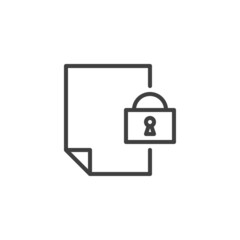 Data file protection line icon