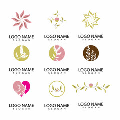 Naklejka premium Beauty Florist botanical flower vector design
