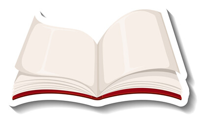 Opened book with empty pages