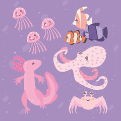 underwater life poster